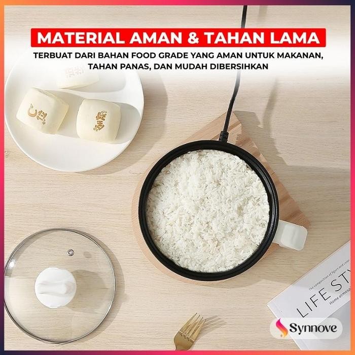 Food Steamer Panci Kukus 2 In 1 Panci Listrik Serbaguna Low Watt Multifungsi