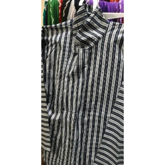 Promo Baju Surjan Lurik Abu - Baju Surjan Lurik Garis Besar Warna Silver Original