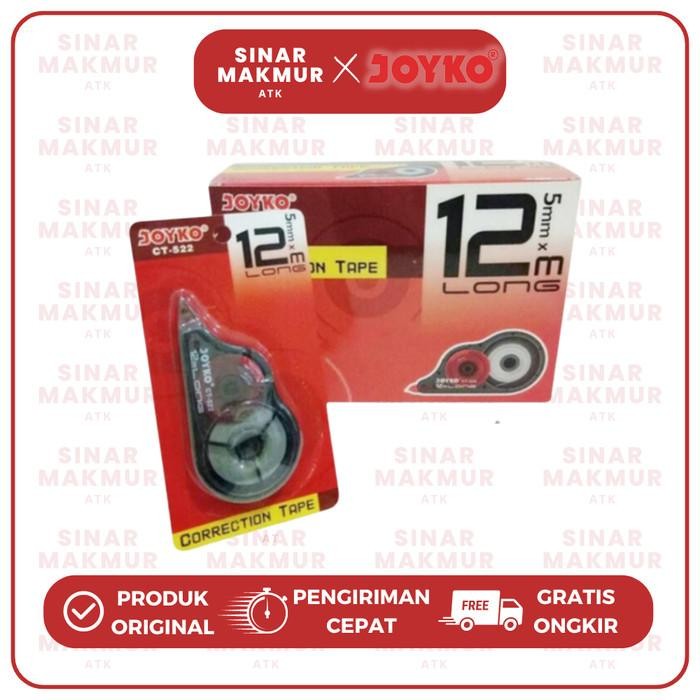 

correction tape/tipex kertas 12 meter ct-522 joyko (lsn) kode 834