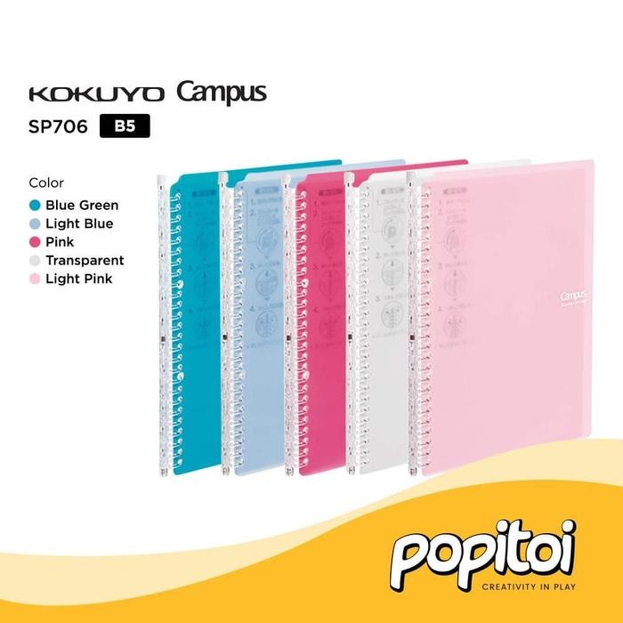 

KOKUYO CAMPUS SMART RING LOOSE LEAF BINDER B5 FOLDER HIGH CAPACITY KODE 431