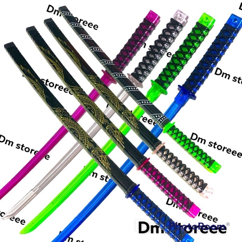 mainan pedang warna transparan 34cm  / pedang pedangan anak / mainan anak murah