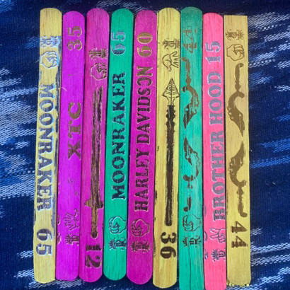 stik warna sablon emas  80 pcs / stik adu gebrak / mainan stik adu