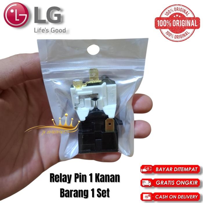 Set Relay Ptc Pin 1 Kanan + Overload Kulkas LG Original 1 Pintu / 2 Pintu