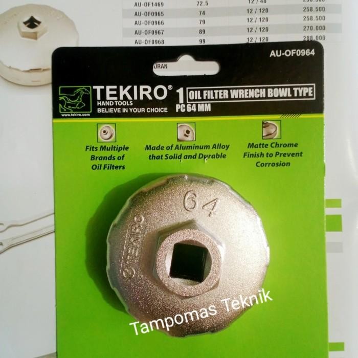TEKIRO KUNCI FILTER OLI MANGKOK 64MM KUNCI PEMBUKA FILTER OLI MOBIL