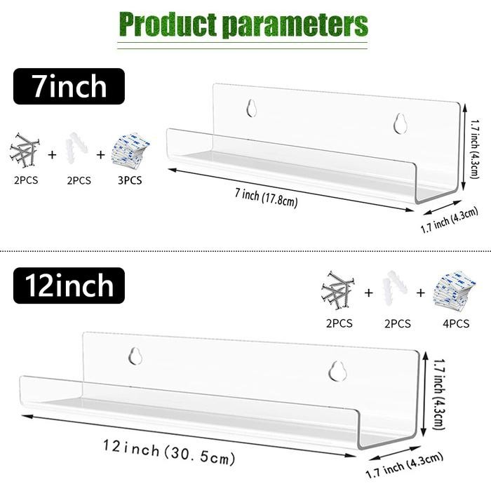 Rak Cd Dvd Display Cd Akrilik Floating Tray Shelf Rak Dinding Akrilik
