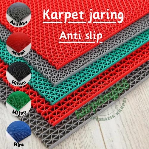 Keset Kaet PVC Anti Slip Meteran - Jaring