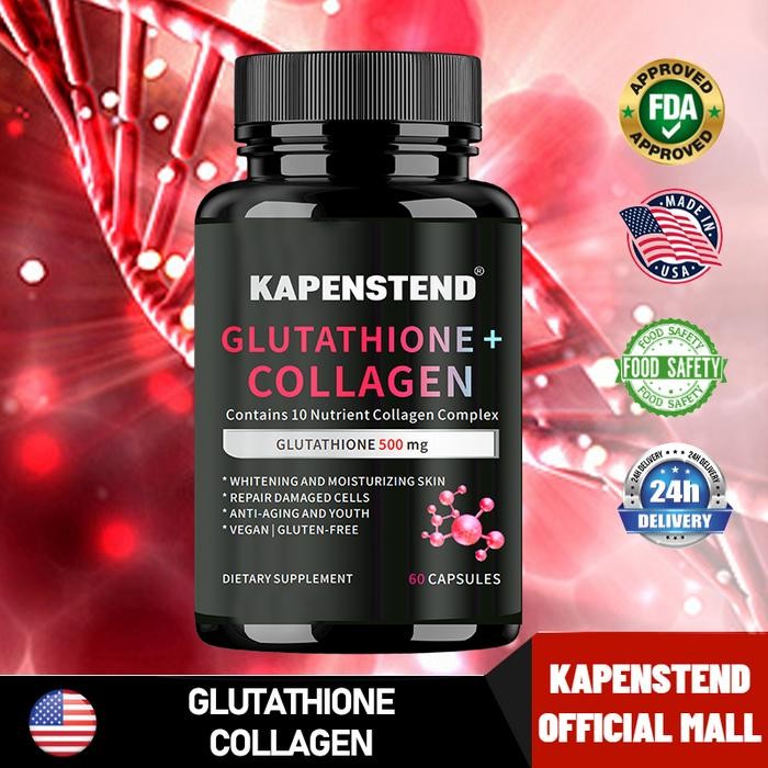 KAPENSTEND Glutathione Whitening Collagen, 500MG, Kapsul Glutathione