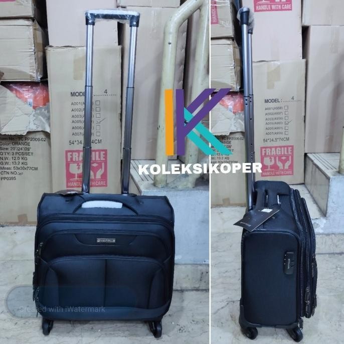 Koper Kabin Pilot Navy Club 2023 Kanvas Ukuran 16 Inchi