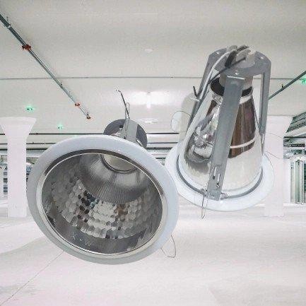 Downlight 5 inch Putih Silver Fitting E27 Lampu Plafon Tanam IB 5"