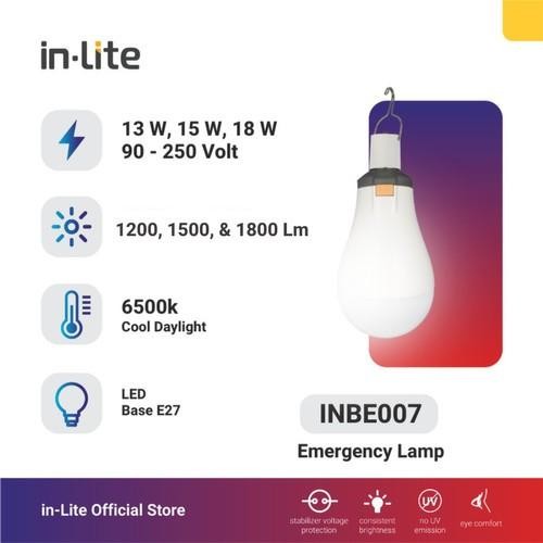 BOHLAM EMERGENCY INLITE 15W LAMPU EMERGENCY LED IN LITE 15 WATT INBE007