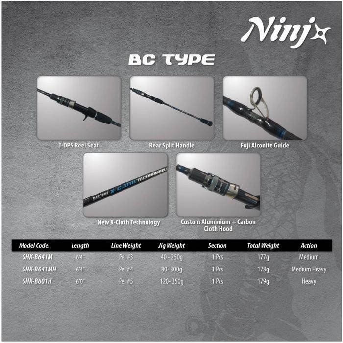 Ninja Shuriken Jigging Rod Joran Pancing