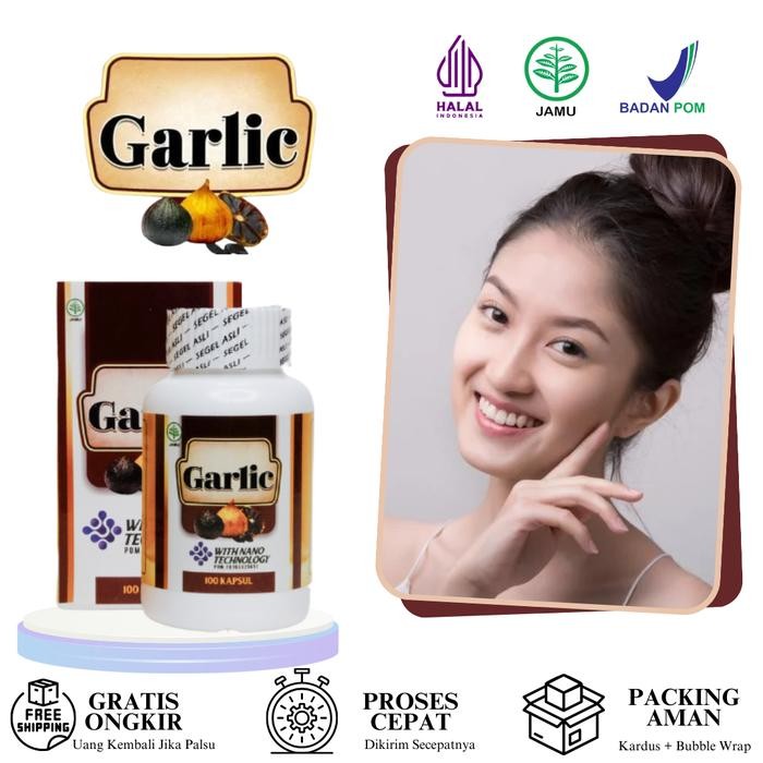 Garlic - Pipi Tembem, Pipi Ingin Tirus, Pipi Bengkak, Menghilangkan Lemak Pipi - 100 Kapsul