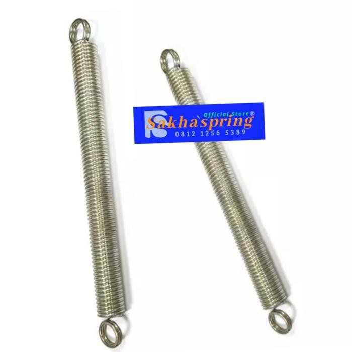 PREMIUM Per tarik pegas baja galvanis kawat 3mm od 25,4mm panjang total 500mm
