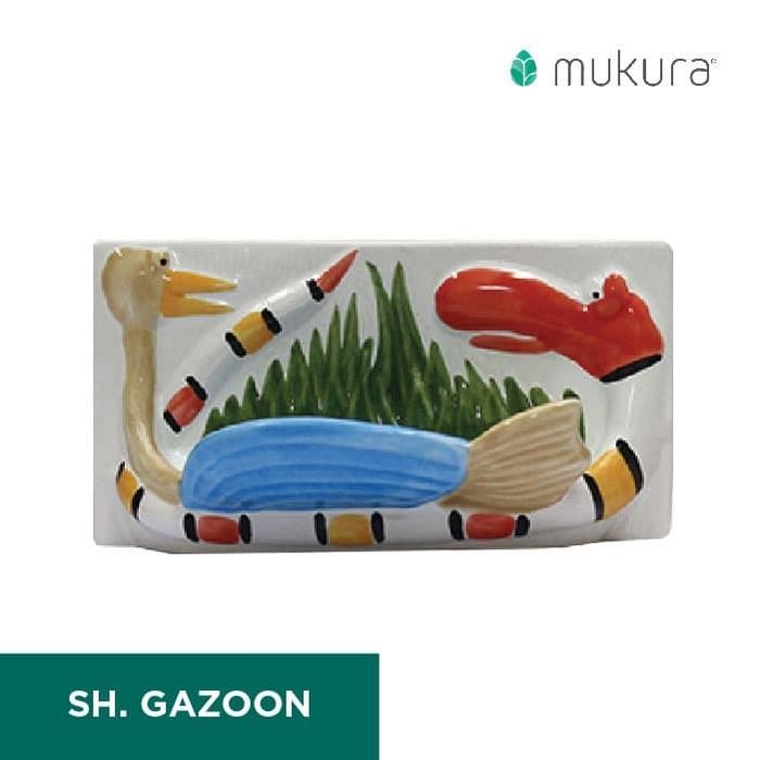 PREMIUM Soap Holder / Kotak Sabun / Tempat Sabun Keramik Anak Gazoon 20x10cm