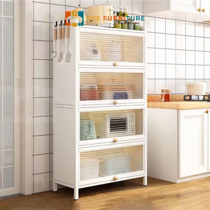 PREMIUM Rak Piring Tertutup / Rak Dapur / Rak Susun Serbaguna / Lemari Piring