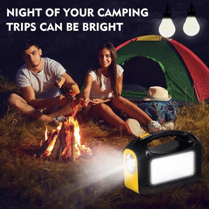 PREMIUM Solar Light Lampu Panel Surya + Speaker Bluetooth VDR V-1588U-S - Solar Lighting System