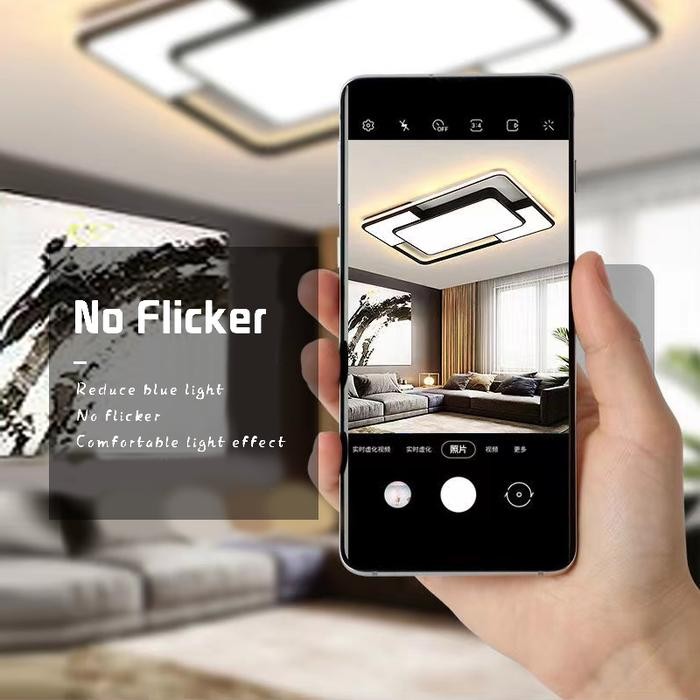 Lampu Plafon LED kotak Minimalis Ruang Tamu Peredupan tanpa lang