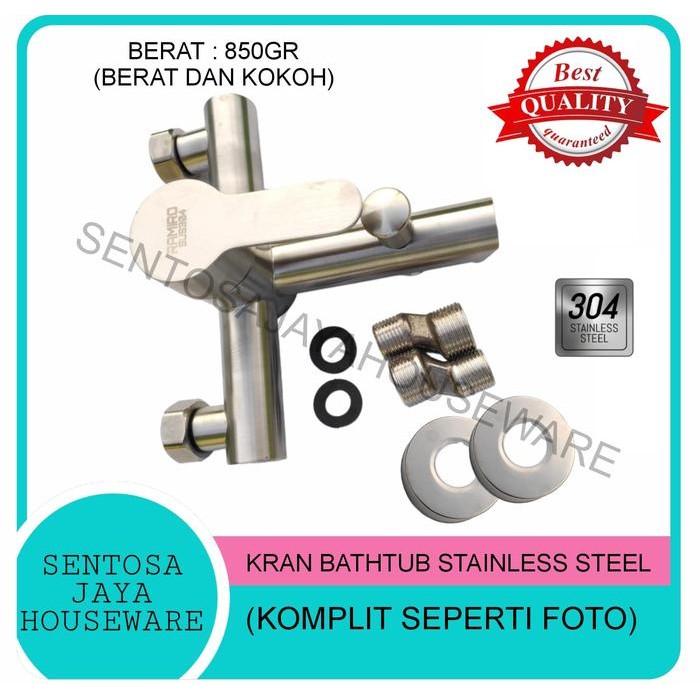 PREMIUM KRAN SHOWER BATHTUB PANAS DINGIN STAINLESS SUS304 - KRAN MIXER SUS304
