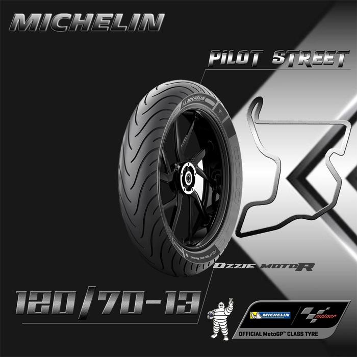 PREMIUM MICHELIN PILOT STREET RING 13 & 14 BAN MATIC TUBELESS UKURAN 120/70-13 140/70-13 120/70-14