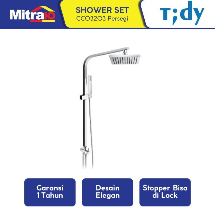 PREMIUM TIDY CC03203 SQUARE SHOWER COLUMN SET (Shower Mandi)