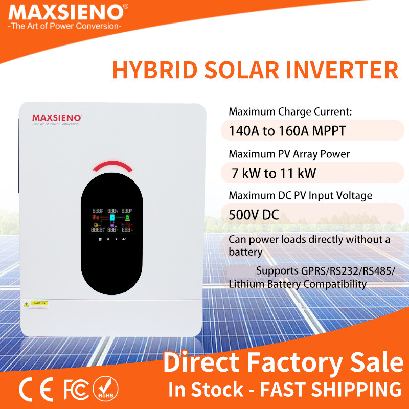 MAXSIENO Hybrid Solar Inverter 8.2KW 10.2KW 48V Dual MPPT 160A Solar