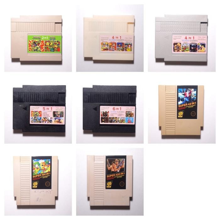 Kaset NES "Multi in 1" Game Nintendo Keluaran Lama 90an Spica Nitendo Tendo Game Retro Jadul a