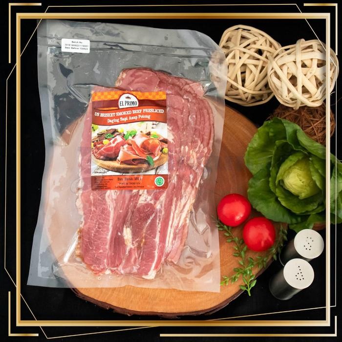 

Daging Sapi Asap Brisket / US Smoked Beef Brisket" El Primo 500gram