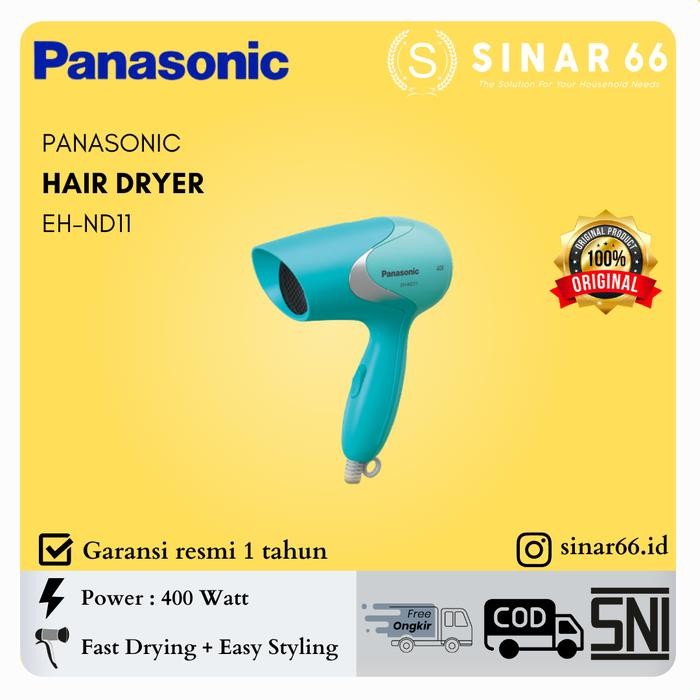panasonic hair dryer pengering rambut kecil low watt 400 w eh-nd11 [mutu terbaik]