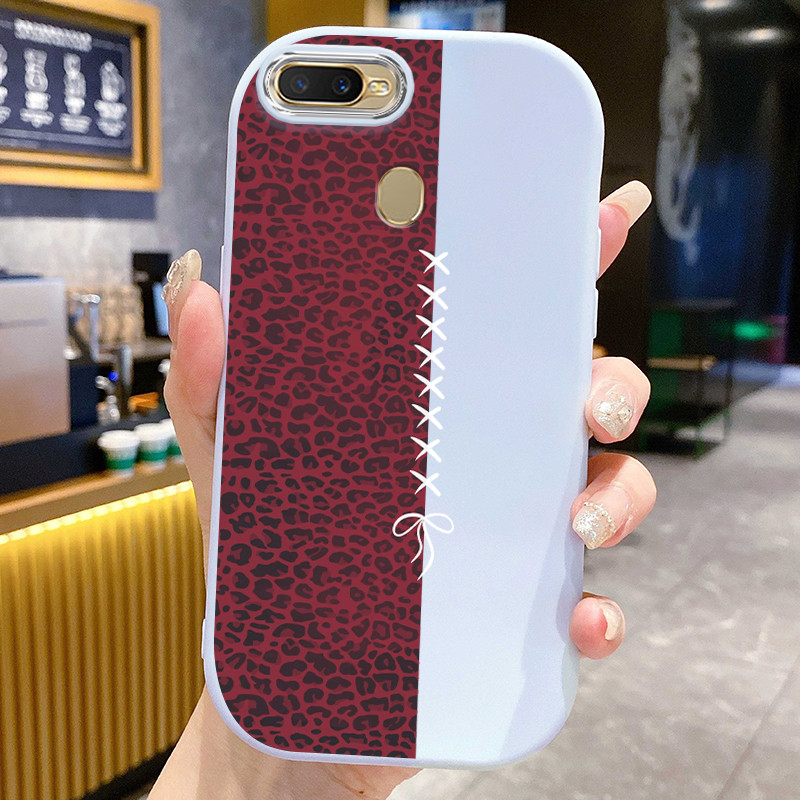 Casing Hp Untuk OPPO A7 A5s A12 A12s A11k Case Casing HP Softcase macan tutul Kesing lunak penutup p