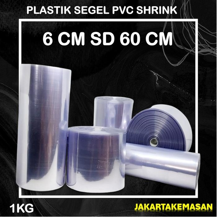 Plastik PVC Shrink segel raping 1 Kg ukuran 6 sd 60cm