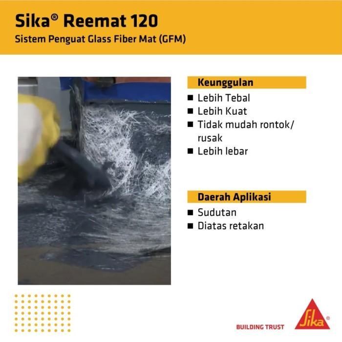 SIKA REEMAT 120 SERAT FIBER WATERPROOFING FIBERGLASS MATT 1 X 1.32M / SERAT REEMAT METERAN