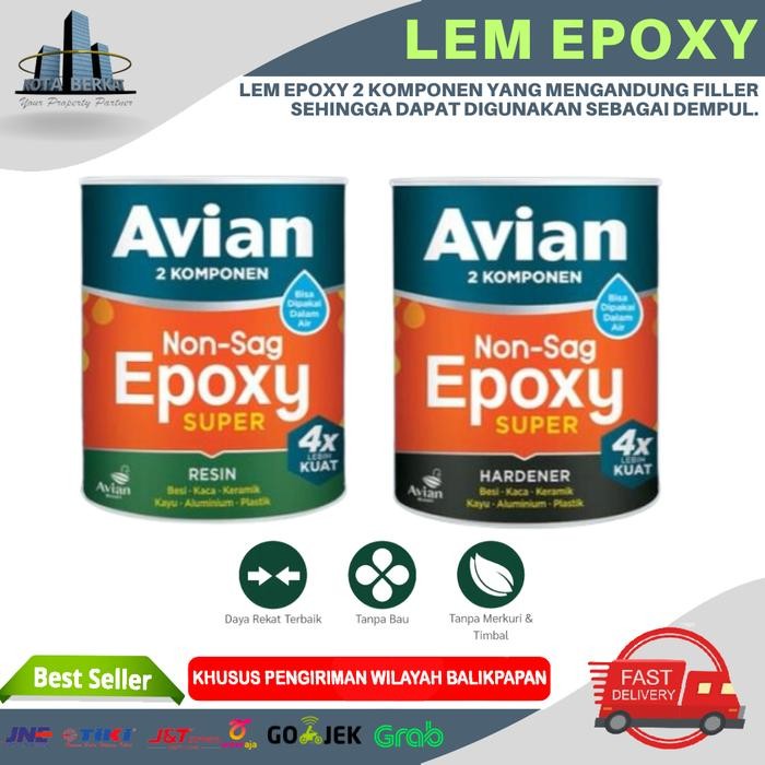 LEM EPOXY AVIAN/ LEM SERBAGUNA 2 KOMPONEN AVIAN