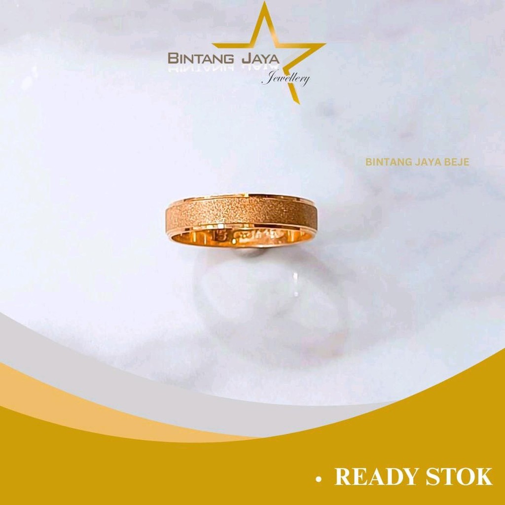 Cincin Emas Asli Rotan Pasir - Kadar (16K) - Berat ±1,97 gram - Sentuhan Unik untuk Penampilan Elega