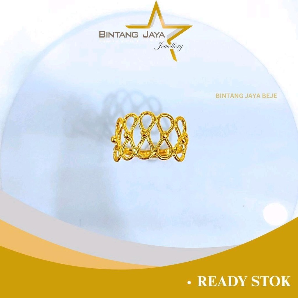 Cincin Emas Asli LM99 Infinity – Kadar (LM99)  , Berat 4,99g – Motif Infinity Simbol CinTimbang Air 