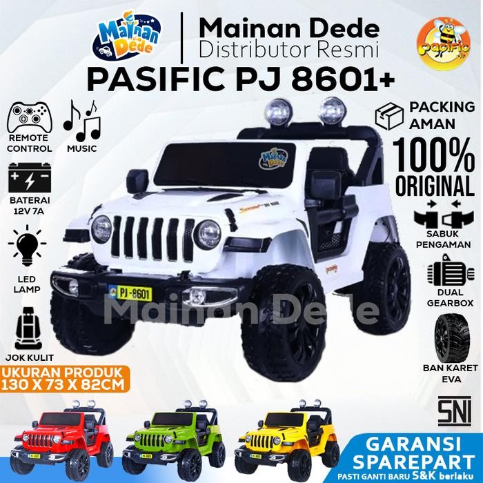 PROMO MAINAN MOBIL AKI ANAK JEEP RUBICON PASIFIC PJ8601 PJ 8601 PACKING AMAN