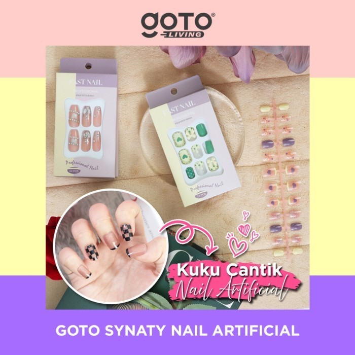 Goto Synaty Kuku Palsu Lem Pengantin Fake Nail Art Aesthetic Wedding