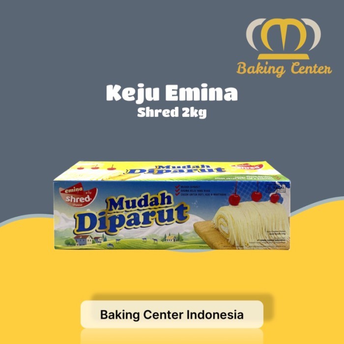 

Keju Emina Shred 2kg - Keju Cheddar Olahan