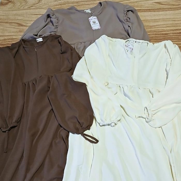 Set Gamis Abaya Shaqueena French Khimar Umroh Haji Crinkle Airflow Premium Syari Muslim Wanita Promo