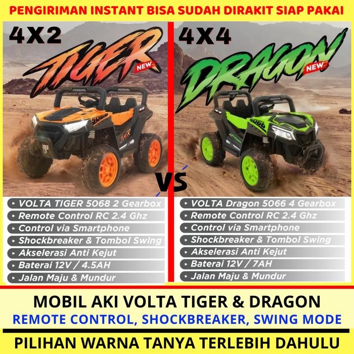 Ready JT Mainan Anak Mobil Aki Volta 5066 UTV Dragon & Volta 5068 UTV Tiger