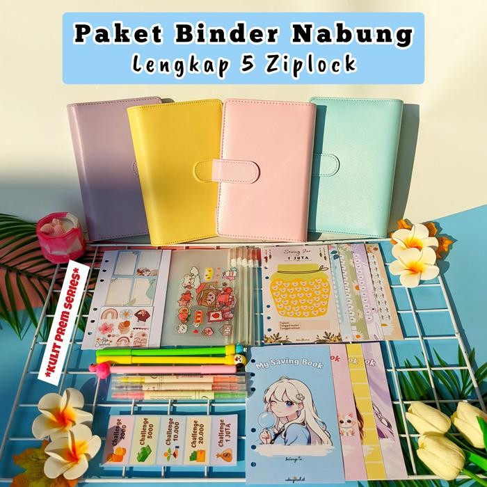 

PAKET BINDER A6 SINKING FUND / COVER KULIT WARNA PREMIUM KODE 1433