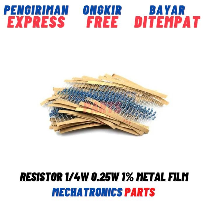 Resistor 1/4W 0.25W 1% 100K - 1M R Ohm Taiwan Metal Film