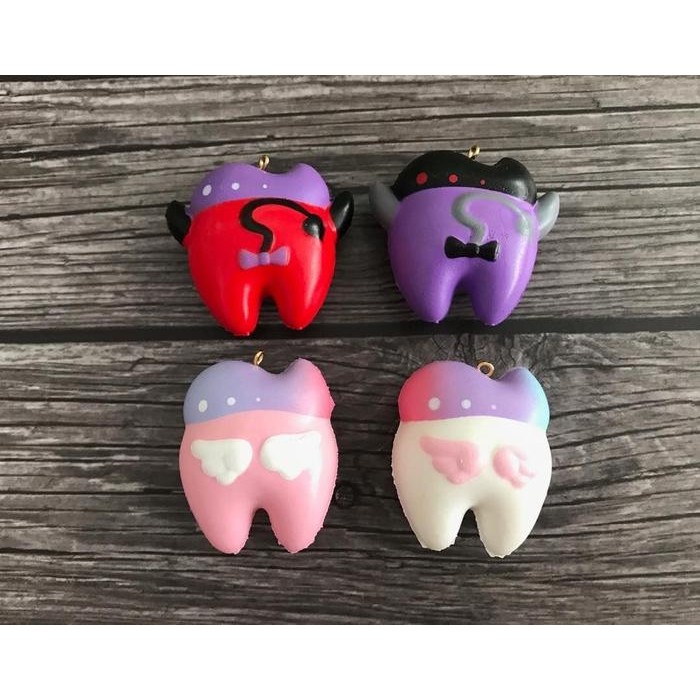 CC TOOTH DEVIL ANGEL SQUISHY / LICENSED ORIGINAL CUTIE CREATIVE GIGI