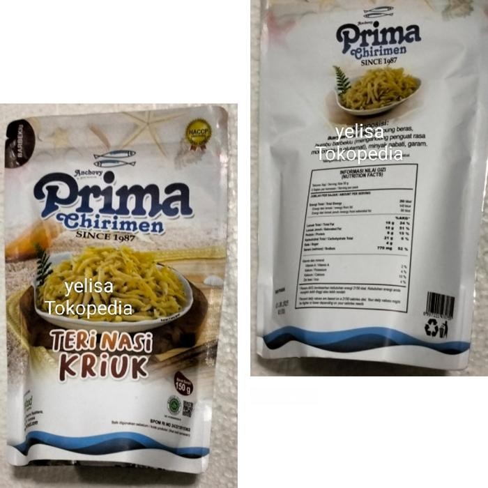 

SALE !!! PRIMA CHIRIMEN TERI NASI KRIUK ORIGINAL 150GR READYY
