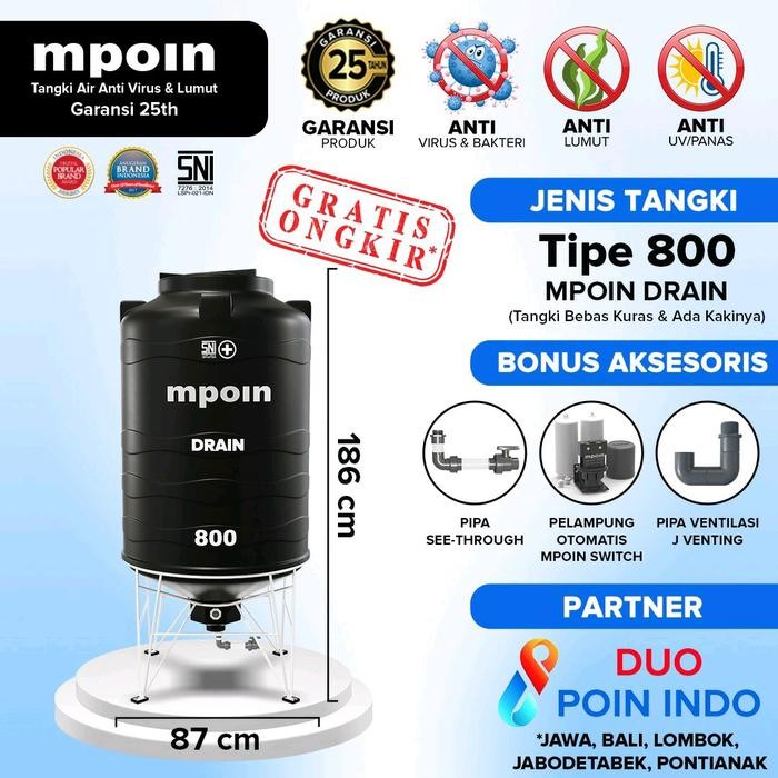 Mpoin 400600800120015002000 Drain Series Tandon Airtoren Airtangki Air