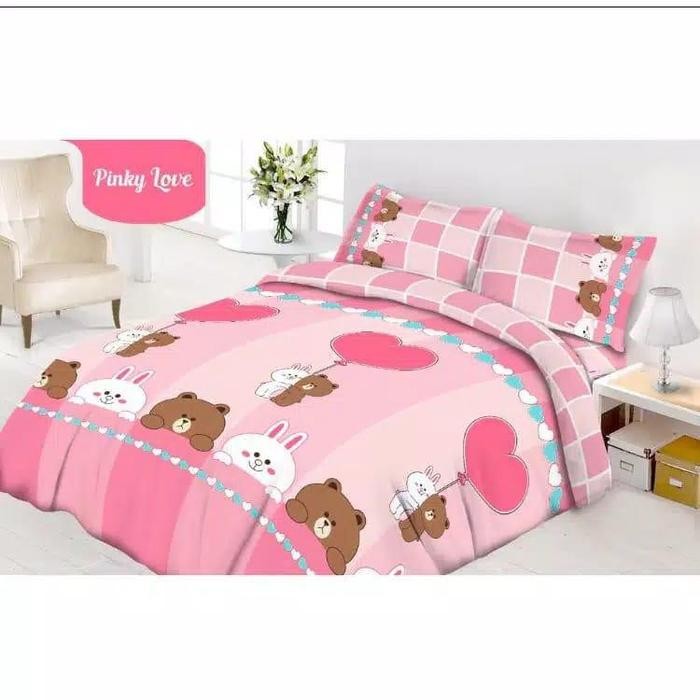 Bedcover Set King Vito Pinky Love 180X200 Cm