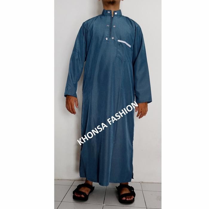 Gamis Pria Dewasa Jubah Pria Koko Trendi Katun Original Al-Harbi