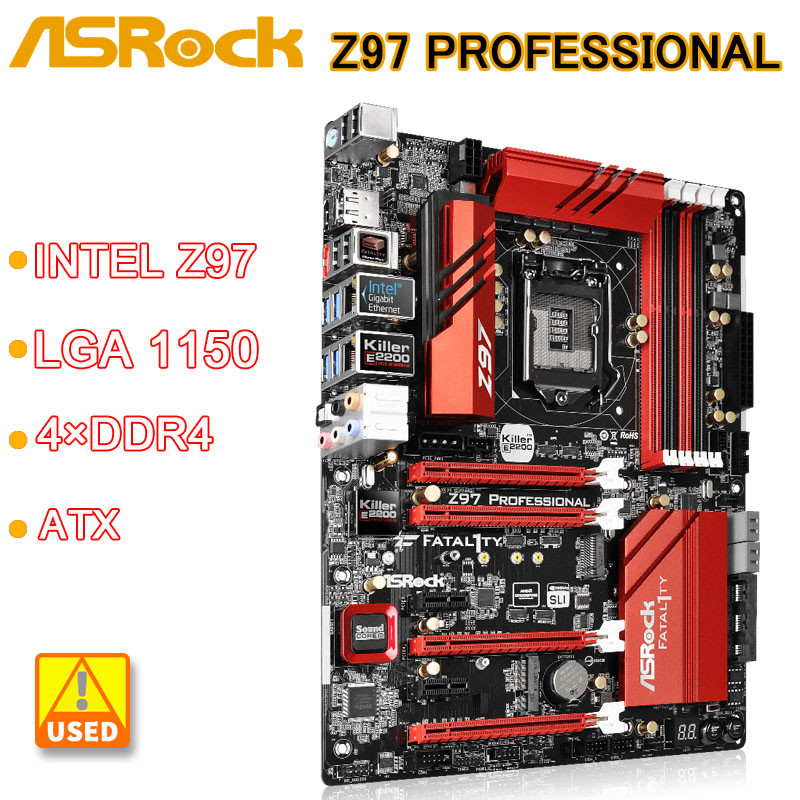 ASRock  Fatal1ty Z97 Professional Motherboard LGA 1150 Intel Z97 DDR3 32GB support i7-4770 4790 4590