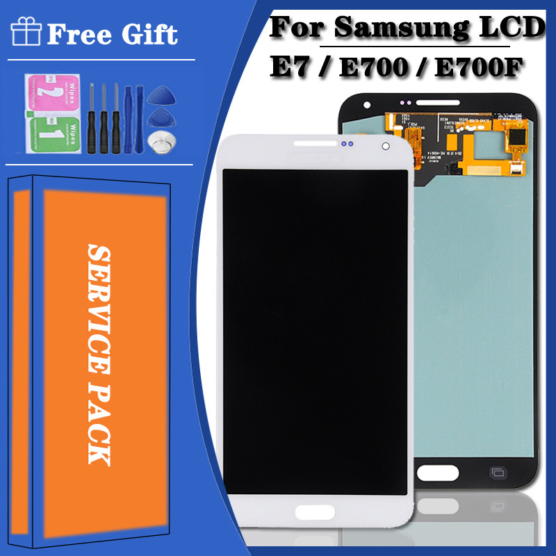 NEW For Samsung  E7 LCD Display Touch Screen Digitizer For Samsung E7 E700F E700H E700M 7000 Assembl