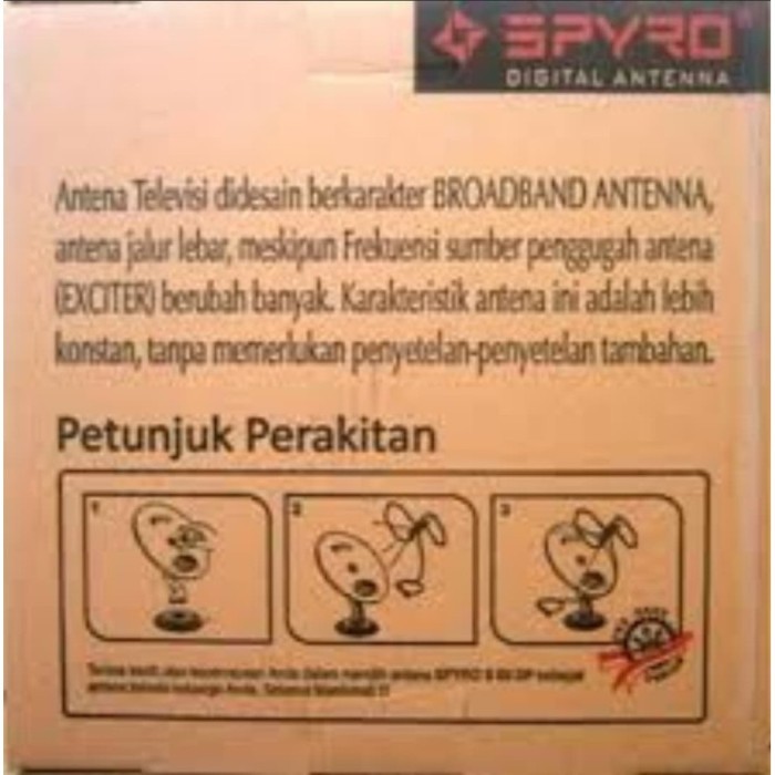 (Expert) Antena TV Indoor Spyro S 09 DP - Antena Mirip Parabola