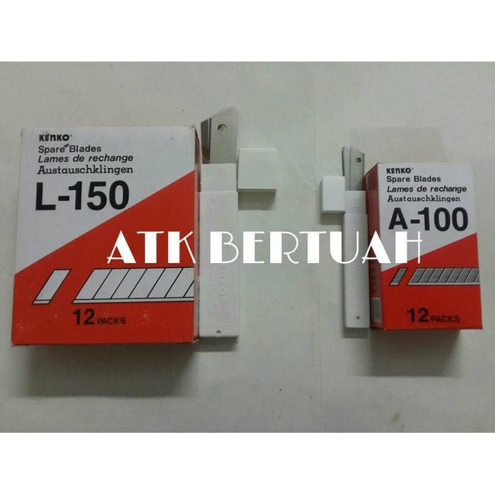 

GROSIR 1 KOTAK KENKO A100 L150 BLADE CUTTER REFILL REFIL ISI ULANG PISAU KATEE BESAR KECIL
